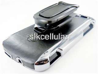 New Original OEM T Mobile MyTouch 4G/HD Chrome/Black Leather Case+Belt 