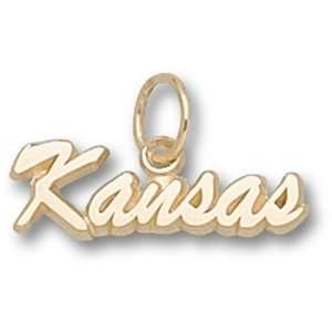   University of Kansas Script Kansas Pendant (Gold Plated) Sports