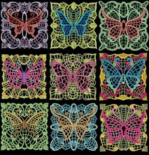 Free Standing Lace Butterflies Machine Embroidery Designs   5x5 Hoop 