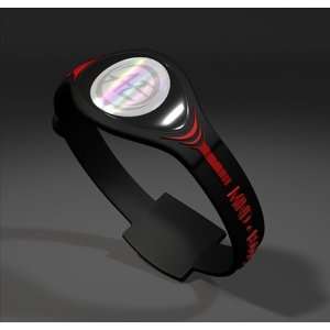  Active Energy Bracelet Wristband BLACK w/ RED Lettering 