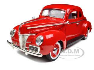 1940 FORD DELUXE RED 1:18 DIECAST MODEL CAR  