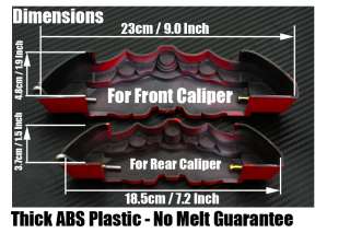 Red Brembo Style Universal Disc Brake Caliper Covers 4pcs Front and 