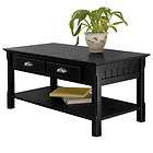 modern black wood coffee table drawer shelf returns accepted within
