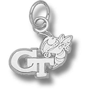  Georgia Tech GT Buzz 3/8 Pendant (Silver): Sports 