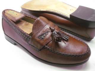   MAXFIELD Chestnut Brown Tassel Loafers 10.5 EEE 3E Extra Wide $250