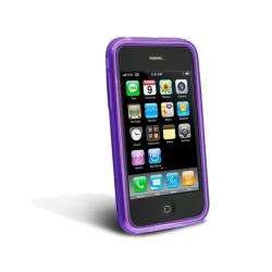 Eforcity Clear Purple TPU Rubber Skin Case Cover for Apple 3G iPhone 