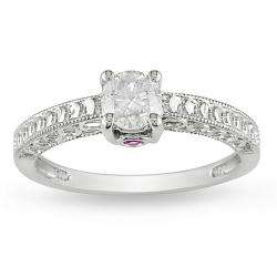 14k Gold 1/2ct TDW Diamond and Sapphire Engagement Ring (H I, I2 I3 