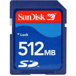 SanDisk 512MB Secure Digital SD Memory Card  