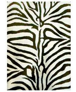 Hand tufted Zebra Stripe Wool Rug (3 x 5)  Overstock