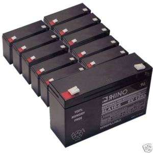 10 x 6V 12Ah SLA Sealed Lead Acid Batteries Rhino NEW  