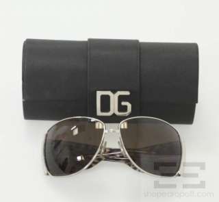   Gabbana Brown & Leopard Print Silver Logo Oversized Sunglasses DG2014