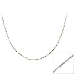   Sterling Silver Italian 36 inch Box Chain Necklace  Overstock