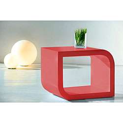 Foglia Cube High gloss Red Table  