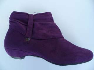 PURPLE LADY ANKLE BOOTS SIZE 5 10 NEW  