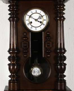Antique Gustav Becker keyhole wall clock at 1910 R=A pendulum  