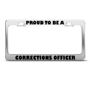 Proud To Be A Corrections Officer Career Profession License Plate 
