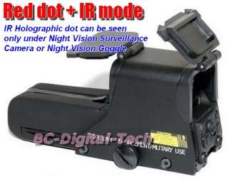 Tactical IR + Red Holographic Sight for Airsoft Hunting  