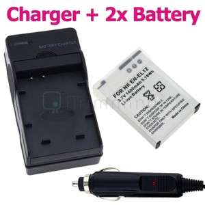 Battery Pack+Charger For Nikon EN EL12 CoolPix S620 S630 DC S8100 