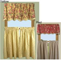 Climbing Roses Tier 36 inch Curtain Set  