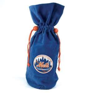  Pack of 3 MLB New York Mets Velvet Wine Drawstring Bags 14 