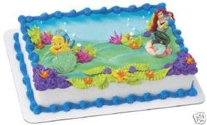 Little Mermaid &Flounder birthday Cake Kit party topper  
