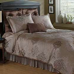 Aria Pewter Luxury King size 4 piece Comforter Set  
