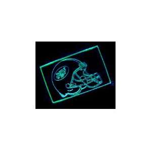  NFL  New York Jets Helmet Neon Light Sign (Blue): Sports 