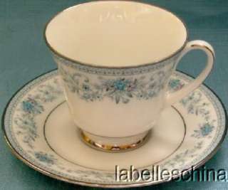 Noritake Blue Hill Teacup and Saucer 2482 Footed Tea Cup  