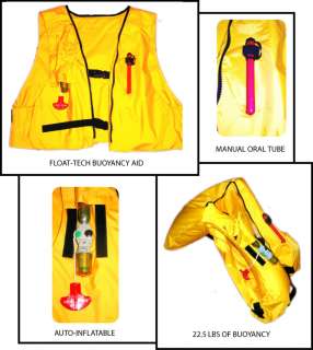   Inflatable Buoyancy Aid Adult Auto Manual Life Vest Boating Camping