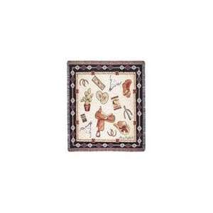  Country Western Old West Native American Tapestry Throw 