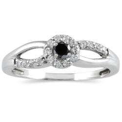 10k Gold 1/4 Carat TDW Black and White Diamond Ring (I J, I1 I2 