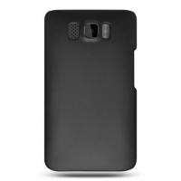 NEW RUBBER HARD CASE COVER SOLID BLACK FOR HTC HD2 HD 2  