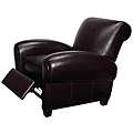 Espresso Brown Reclining Club Chair and Storage Ottoman  Overstock 