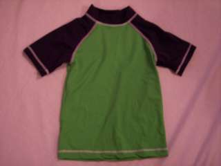   Boys Gymboree green short sleeve rashguard swim shirt ~ 4 5 12  