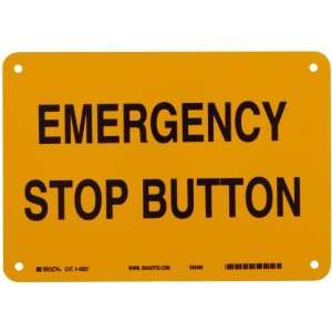   Yellow Sign, Legend Emergency Stop Button Industrial & Scientific