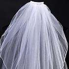 New 2T 2.3M White Wedding Veils Bridal Cathedral Veil with Comb Free 