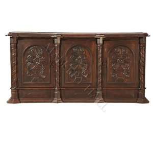 Tuscan Dark Finish Carved Accent Credenza Buffet XL  