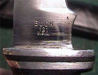 VINTAGE 1970s 9 1/2 BUCK FISHERMAN #121 FIXED BLADE KNIFE + SHEATH VG 