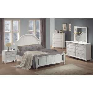   White Bedroom Set(Queen Size Bed, Nightstand, Dresser): 