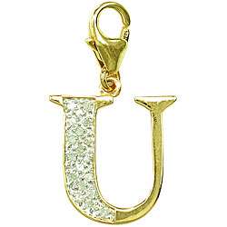 14k Gold 1/10ct TDW Diamond Letter U Charm  