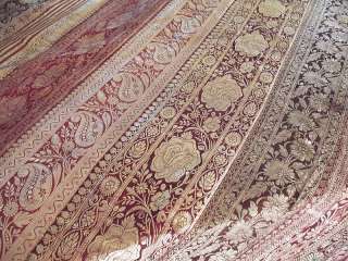 Zari 7P Sari Indian Quilt Coverlet Bedding Bed Cover  