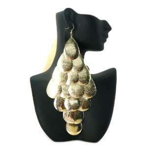  Basketball Wives PaParazzi Multi Leaves Earrings GOLD 