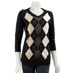 MICHAEL Michael Kors Womens Argyle Sweater  