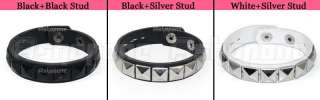 New Rock Punk Leather Bracelet Wristband Cuff Pyramid Stud  