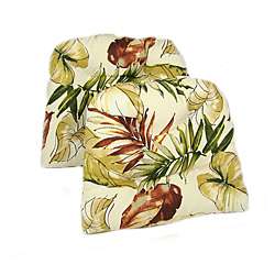 Tropical Print Dining Chair Pads (Set of 2)  Overstock