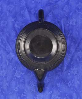 Antique Jackfield Pottery Tea Pot English 1700s Black  