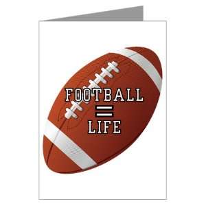  Greeting Card Football Equals Life 