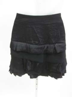 You are bidding on a NWT MM COUTURE Black Satin Sequin Ruffle Mini 