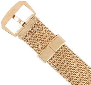 Vintage Gold Tone Mesh Buckle Garter Bracelet 1960s Signed Avon  
