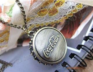 Men Favorite Cola Cap Pocket Watch Necklace 131  